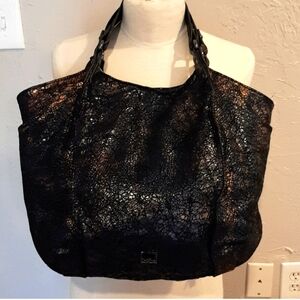 NWT KOOBA Lg Metallic Textured Leather Bag